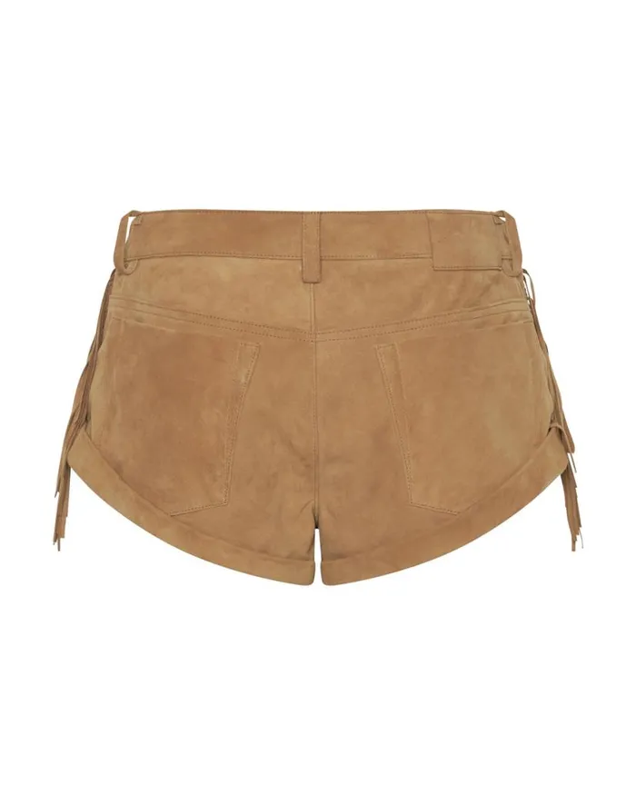 Women One Teaspoon Bottoms FRINGED BANDITS LOW WAIST SUEDE SHORT Women One Teaspoon Bottoms FRINGED BANDITS LOW WAIST SUEDE SHORT