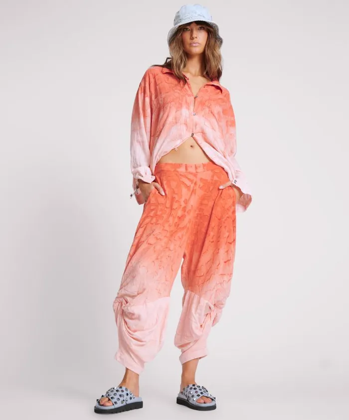 Women One Teaspoon Bottoms HAND PAINTED SUNSET MUSLIN GYPSY PANT