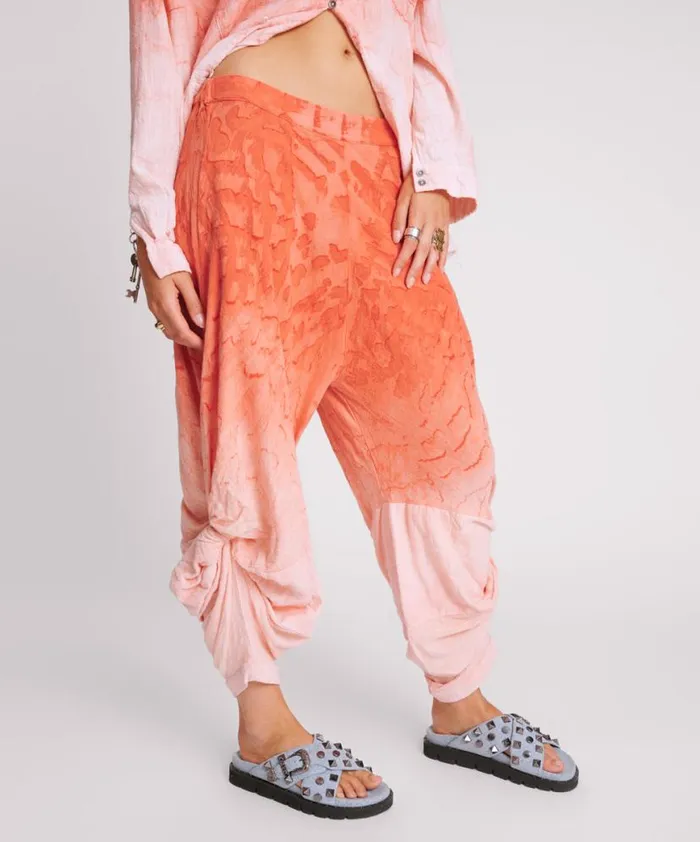 Women One Teaspoon Bottoms HAND PAINTED SUNSET MUSLIN GYPSY PANT