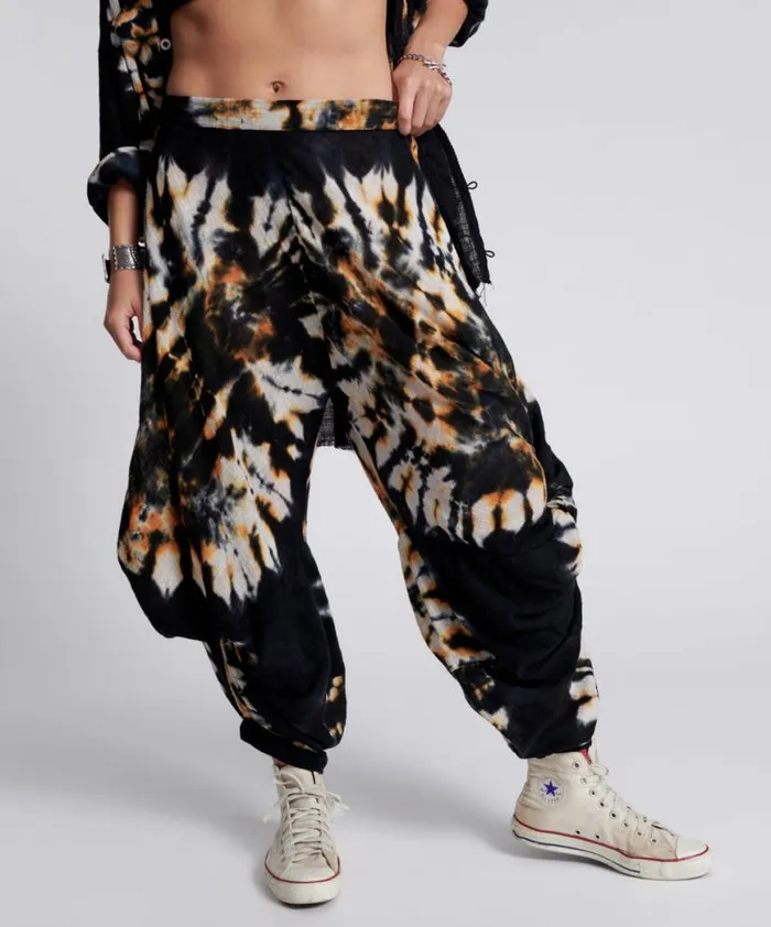 Women One Teaspoon Bottoms HAND PRINTED STORM FLOWER PANTS Women One Teaspoon Bottoms HAND PRINTED STORM FLOWER PANTS