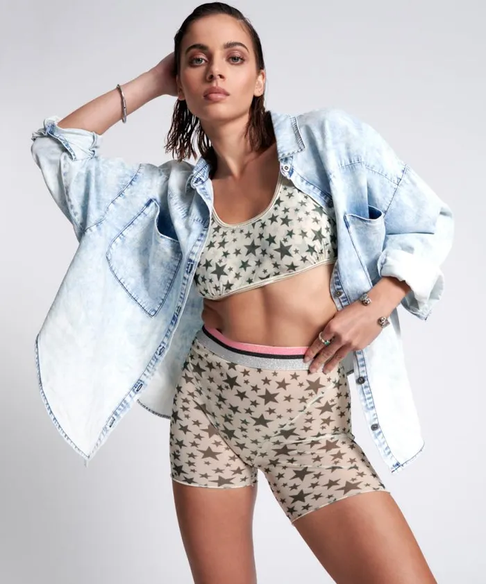 Women One Teaspoon Bottoms IGGIE STAR BIKE SHORTS