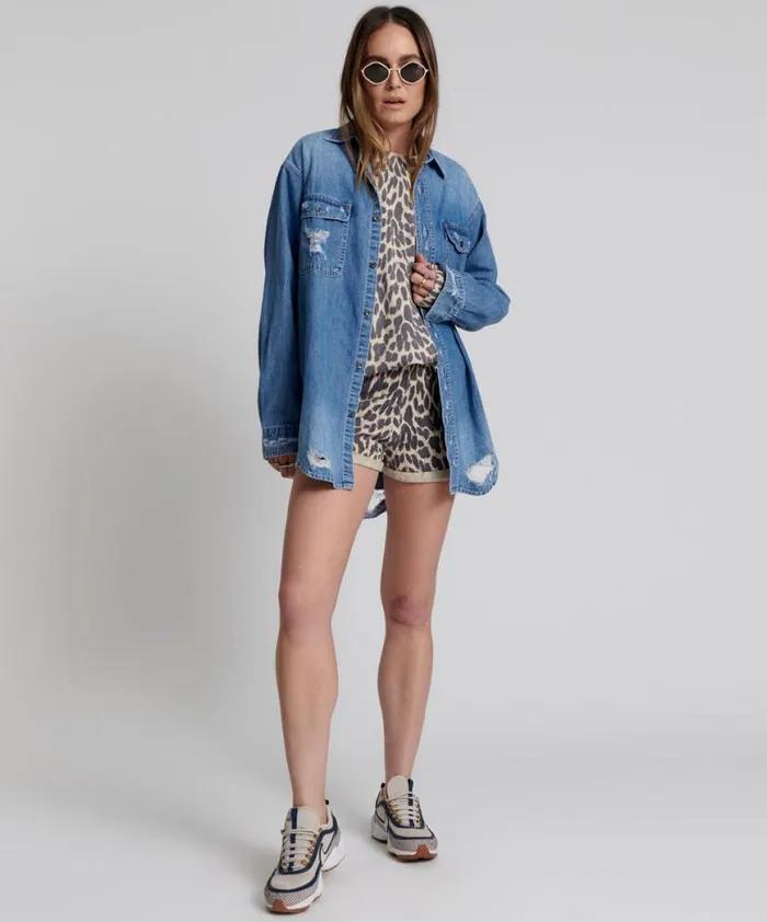 Women One Teaspoon Bottoms JUNGLE ANIMAL NEW MEXICO SHORTS