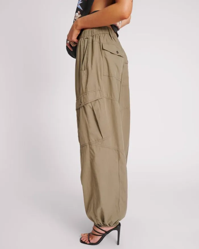 Women One Teaspoon Bottoms KHAKI UTILITY FLIGHT PANTS Women One Teaspoon Bottoms KHAKI UTILITY FLIGHT PANTS
