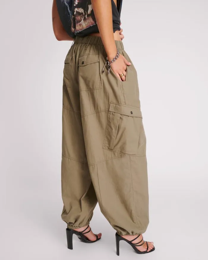 Women One Teaspoon Bottoms KHAKI UTILITY FLIGHT PANTS Women One Teaspoon Bottoms KHAKI UTILITY FLIGHT PANTS