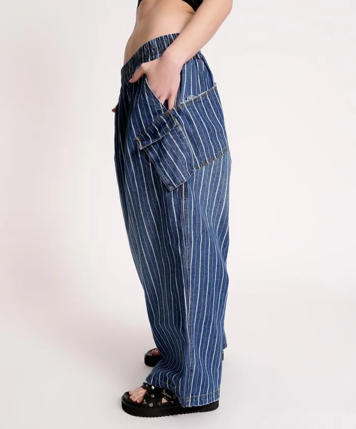 Women One Teaspoon Bottoms LE STRIPE PARACHUTE PANTS Women One Teaspoon Bottoms LE STRIPE PARACHUTE PANTS