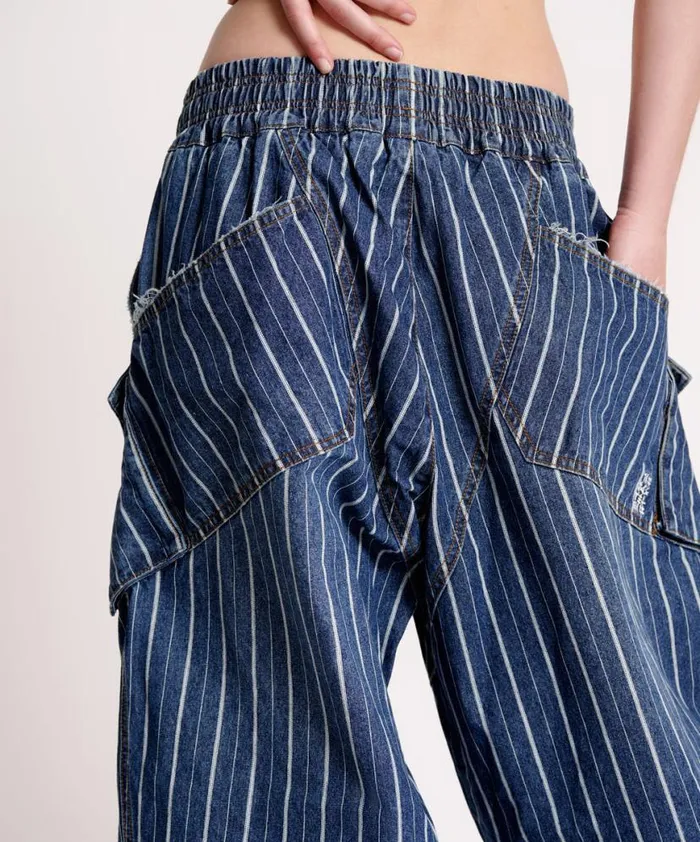 Women One Teaspoon Bottoms LE STRIPE PARACHUTE PANTS Women One Teaspoon Bottoms LE STRIPE PARACHUTE PANTS