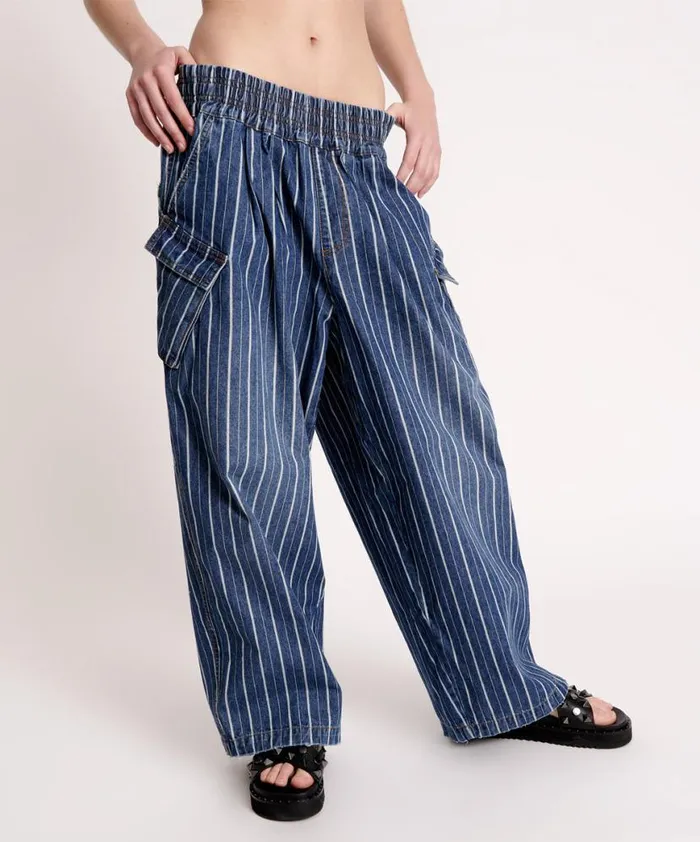 Women One Teaspoon Bottoms LE STRIPE PARACHUTE PANTS Women One Teaspoon Bottoms LE STRIPE PARACHUTE PANTS