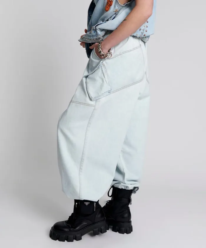 Women One Teaspoon Bottoms LE SURF DENIM PARACHUTE PANTS Women One Teaspoon Bottoms LE SURF DENIM PARACHUTE PANTS