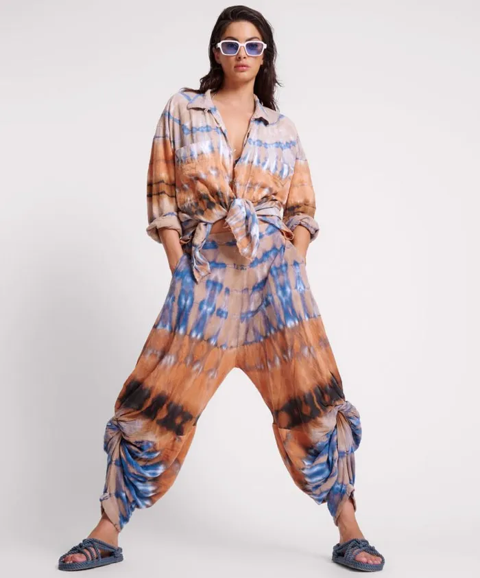 Women One Teaspoon Bottoms MIRAGE HAND TIE DYED GYPSY HAREM PANTS