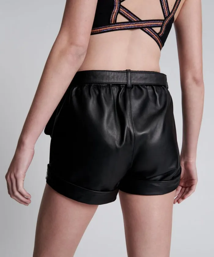 Women One Teaspoon Bottoms MYSTIC LEATHER EXPEDITION SHORTS Women One Teaspoon Bottoms MYSTIC LEATHER EXPEDITION SHORTS