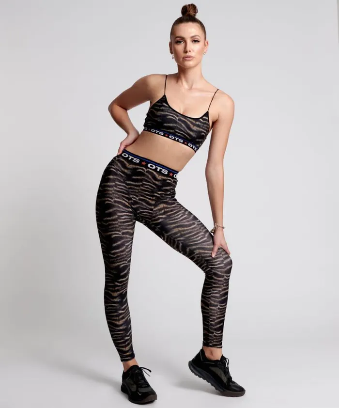 Women One Teaspoon Bottoms OTS DARK ANIMAL PROWLER LEGGINGS