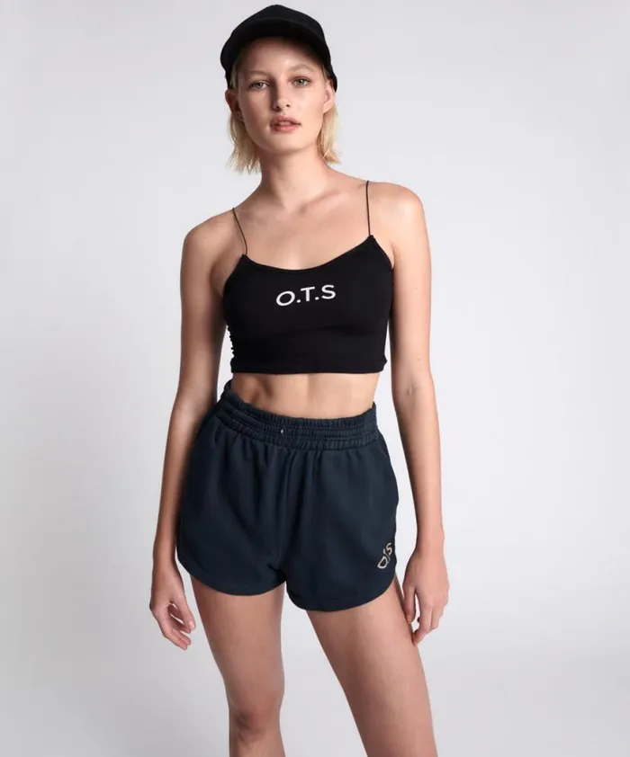 Women One Teaspoon Bottoms OTS HIGH WAIST HUSTLE SHORTS BLACK