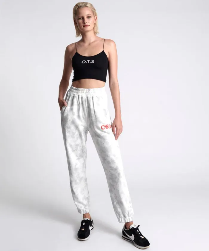 Women One Teaspoon Bottoms OTS HIGH WAIST KICK PANTS WHITE