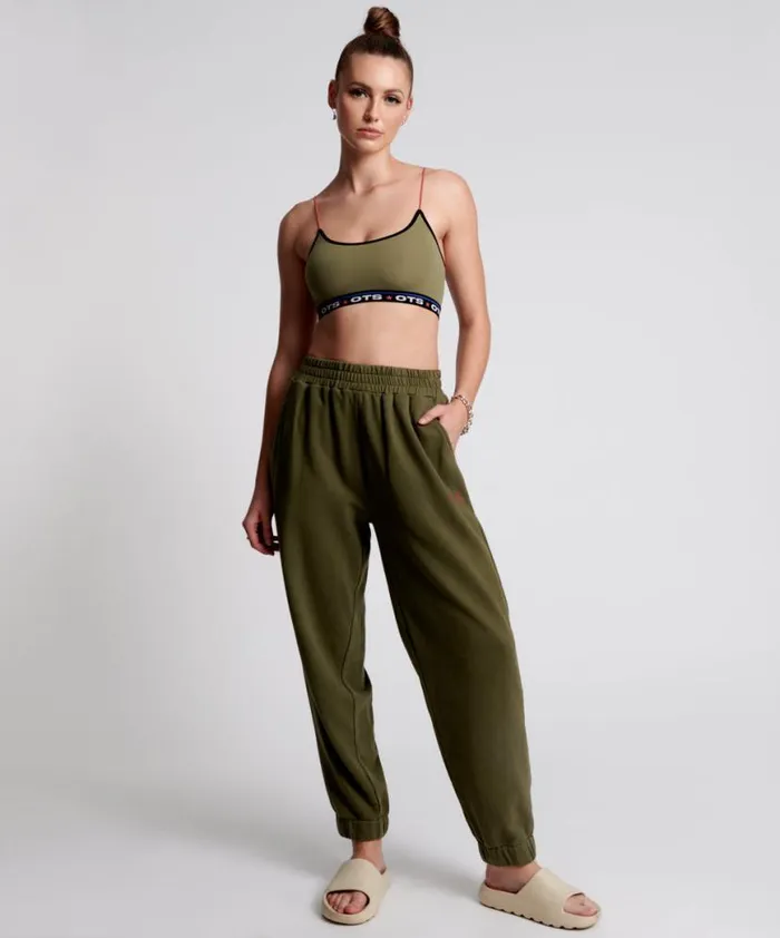 Women One Teaspoon Bottoms OTS KHAKI HIGH WAIST KICK PANTS