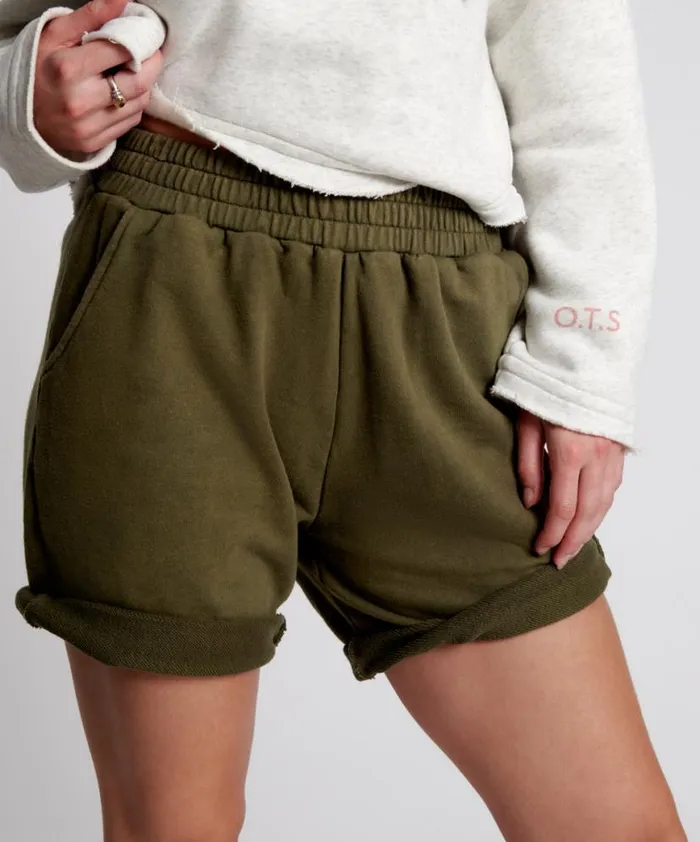 Women One Teaspoon Bottoms OTS KHAKI HIGH WAIST KICK SHORTS Women One Teaspoon Bottoms OTS KHAKI HIGH WAIST KICK SHORTS