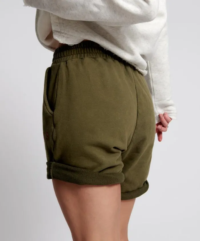 Women One Teaspoon Bottoms OTS KHAKI HIGH WAIST KICK SHORTS Women One Teaspoon Bottoms OTS KHAKI HIGH WAIST KICK SHORTS