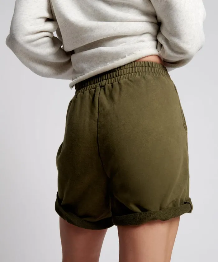 Women One Teaspoon Bottoms OTS KHAKI HIGH WAIST KICK SHORTS Women One Teaspoon Bottoms OTS KHAKI HIGH WAIST KICK SHORTS