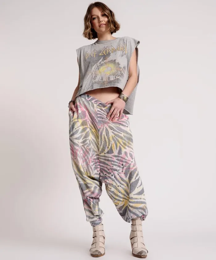 Women One Teaspoon Bottoms PALM ISLAND DRIFTER HAREM PANTS