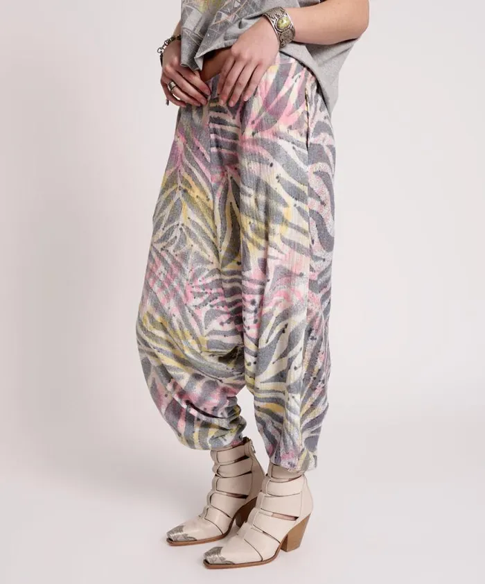 Women One Teaspoon Bottoms PALM ISLAND DRIFTER HAREM PANTS Women One Teaspoon Bottoms PALM ISLAND DRIFTER HAREM PANTS
