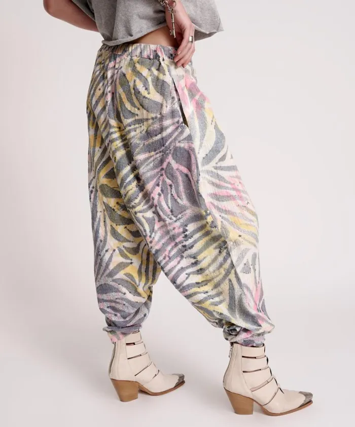 Women One Teaspoon Bottoms PALM ISLAND DRIFTER HAREM PANTS Women One Teaspoon Bottoms PALM ISLAND DRIFTER HAREM PANTS