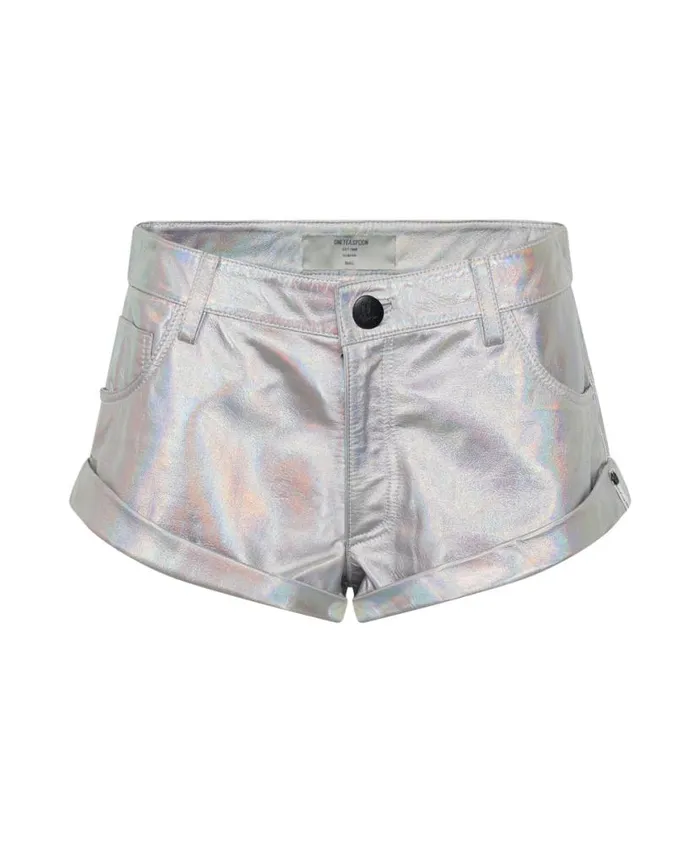 Women One Teaspoon Bottoms REVENGE METALLIC LEATHER BANDIT SHORTS Women One Teaspoon Bottoms REVENGE METALLIC LEATHER BANDIT SHORTS
