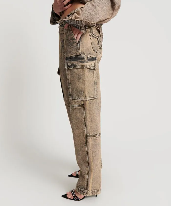 Women One Teaspoon Bottoms RUST CARGO MOTION PANTS Women One Teaspoon Bottoms RUST CARGO MOTION PANTS