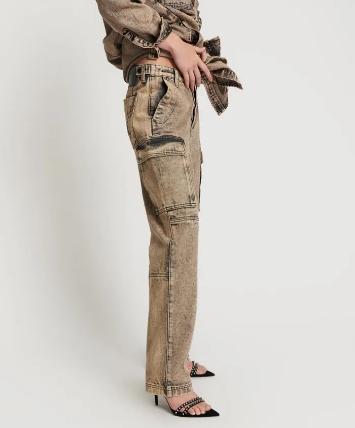 Women One Teaspoon Bottoms RUST CARGO MOTION PANTS Women One Teaspoon Bottoms RUST CARGO MOTION PANTS