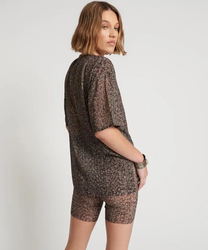 Women One Teaspoon Bottoms SAFARI CAMO MESH BIKE SHORTS Women One Teaspoon Bottoms SAFARI CAMO MESH BIKE SHORTS