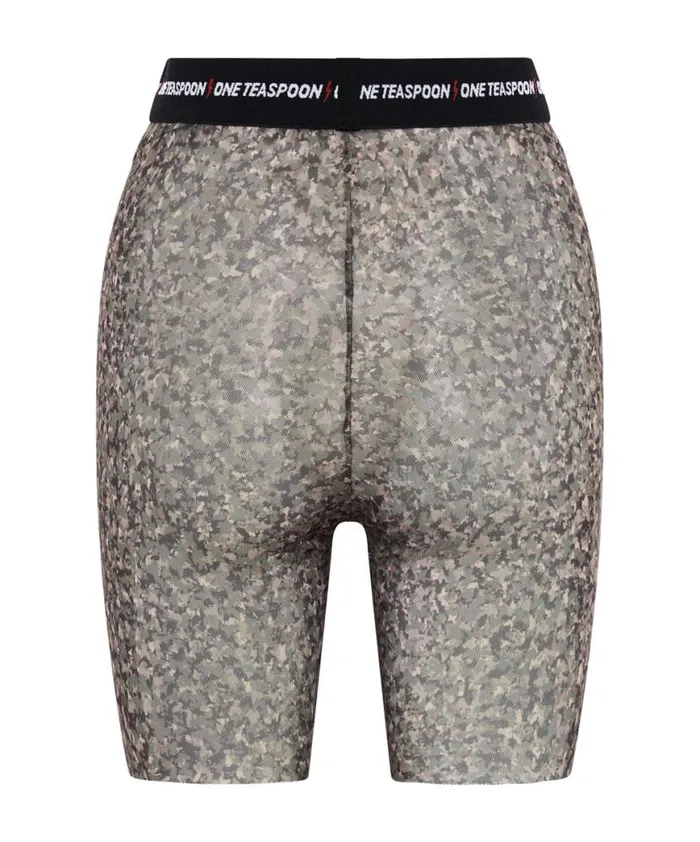 Women One Teaspoon Bottoms SAFARI CAMO MESH BIKE SHORTS Women One Teaspoon Bottoms SAFARI CAMO MESH BIKE SHORTS