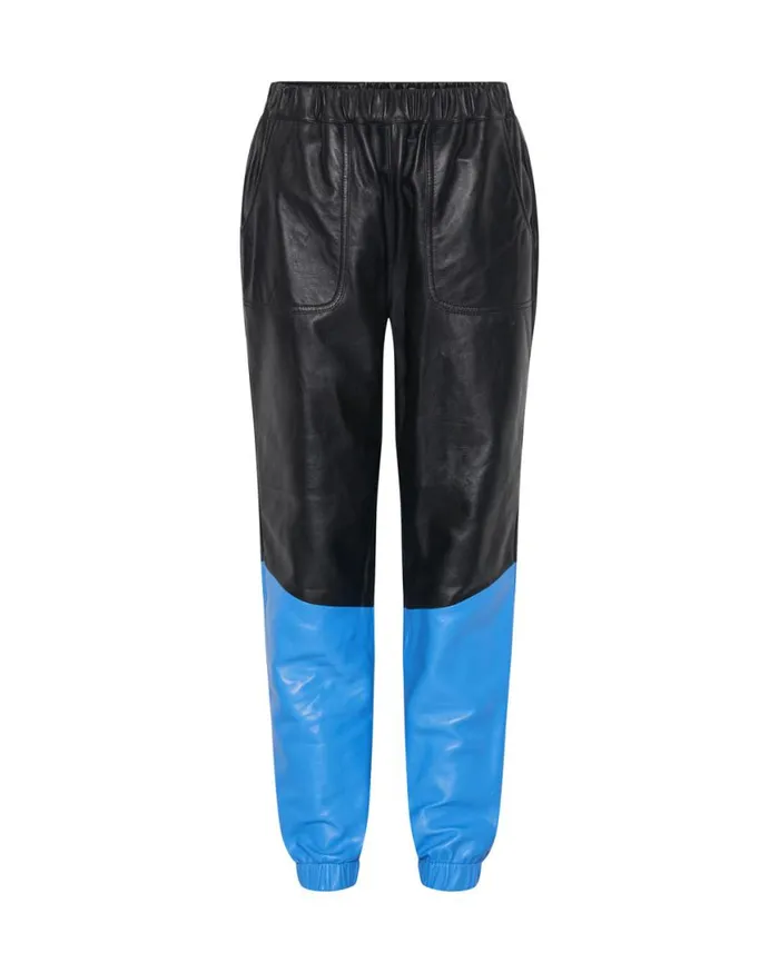 Women One Teaspoon Bottoms STAND BY LEATHER TRACK PANTS Women One Teaspoon Bottoms STAND BY LEATHER TRACK PANTS