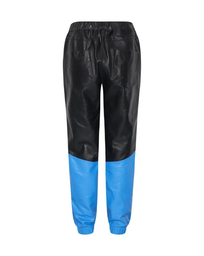 Women One Teaspoon Bottoms STAND BY LEATHER TRACK PANTS Women One Teaspoon Bottoms STAND BY LEATHER TRACK PANTS