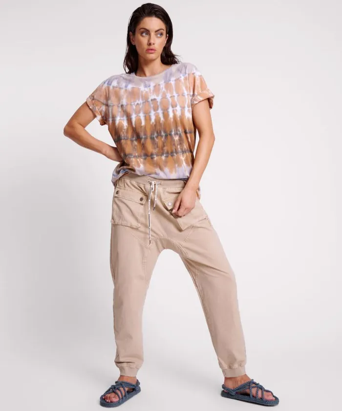 Women One Teaspoon Bottoms STONE CANVAS CADET PANTS