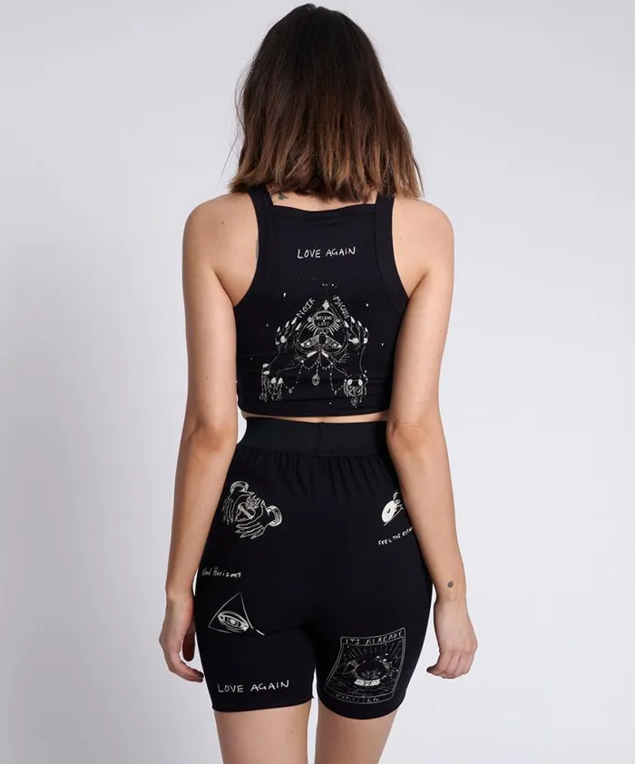Women One Teaspoon Bottoms TATTOO BIKE SHORTS Women One Teaspoon Bottoms TATTOO BIKE SHORTS