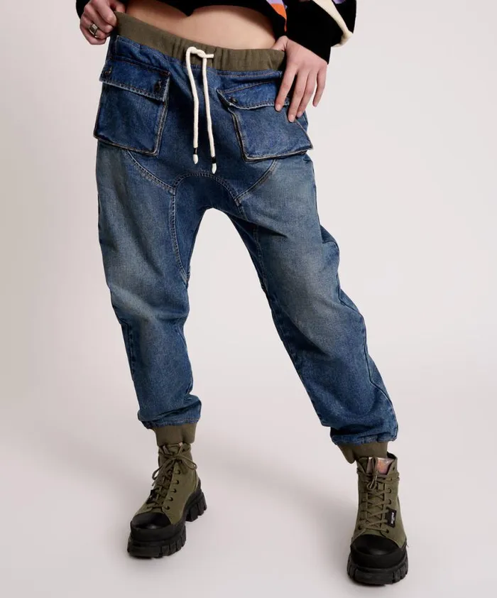 Women One Teaspoon Bottoms USED BLUE CADET JEANS Women One Teaspoon Bottoms USED BLUE CADET JEANS