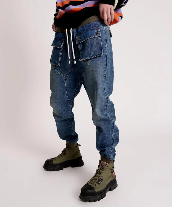 Women One Teaspoon Bottoms USED BLUE CADET JEANS Women One Teaspoon Bottoms USED BLUE CADET JEANS