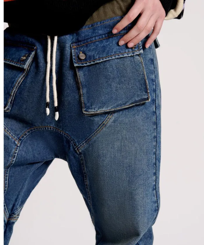 Women One Teaspoon Bottoms USED BLUE CADET JEANS Women One Teaspoon Bottoms USED BLUE CADET JEANS