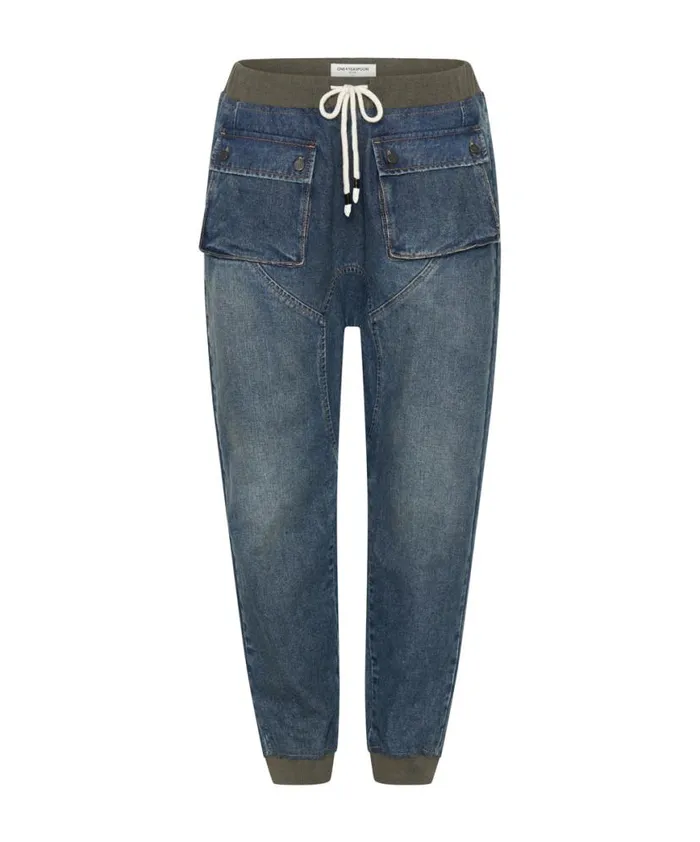 Women One Teaspoon Bottoms USED BLUE CADET JEANS Women One Teaspoon Bottoms USED BLUE CADET JEANS