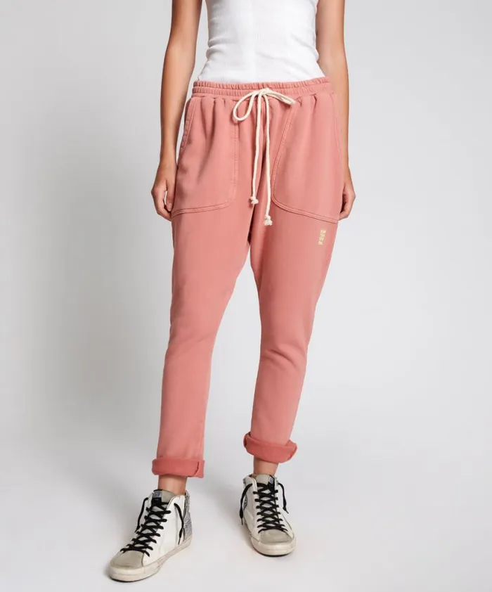 Women One Teaspoon Bottoms WORN PINK CARGO SWEAT PANTS Women One Teaspoon Bottoms WORN PINK CARGO SWEAT PANTS