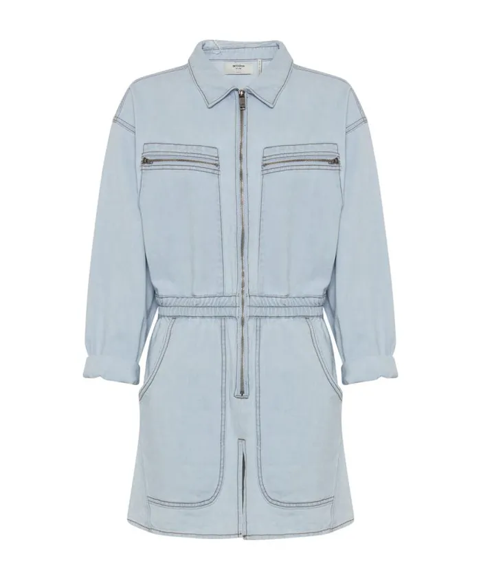 Women One Teaspoon Denim Dresses BLUE LATTE OLIVIA DRESS