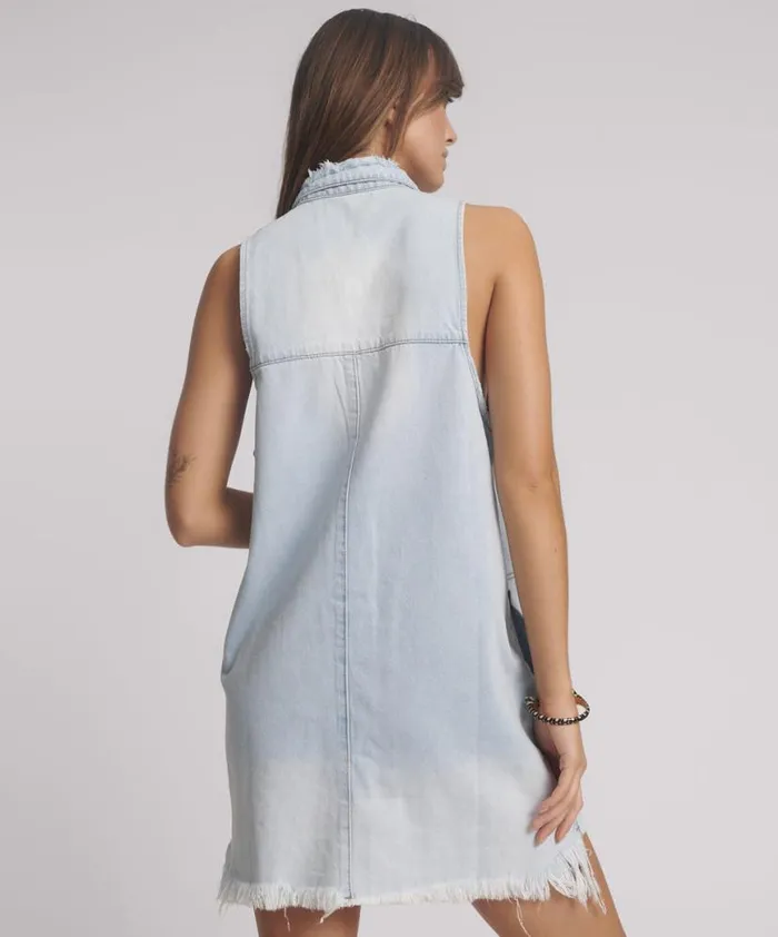 Women One Teaspoon Denim Dresses CASANOVA DENIM BRAXTON DRESS Women One Teaspoon Denim Dresses CASANOVA DENIM BRAXTON DRESS