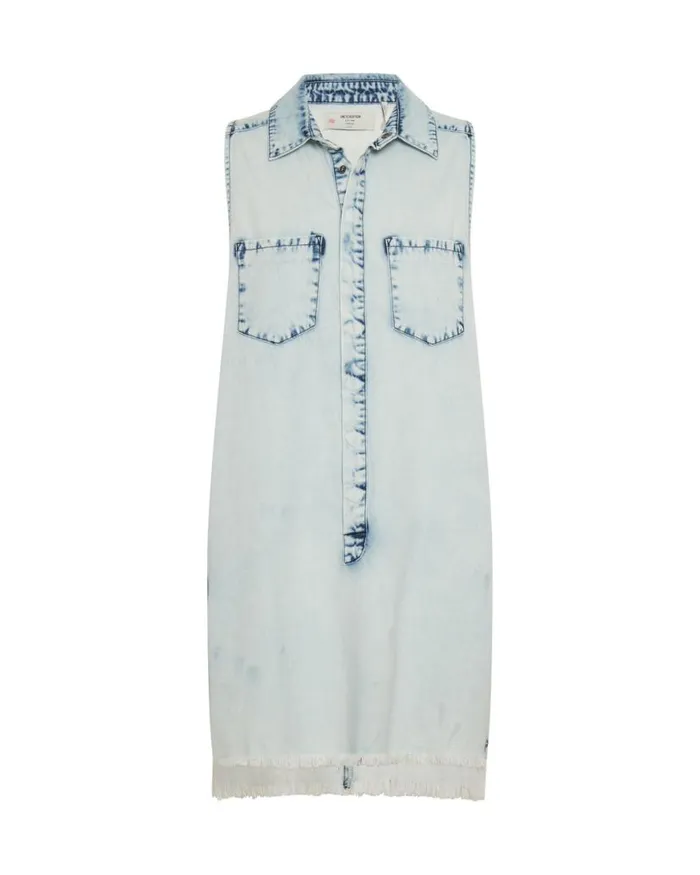 Women One Teaspoon Denim Dresses FADED ACID MINI BRAXTON DRESS Women One Teaspoon Denim Dresses FADED ACID MINI BRAXTON DRESS