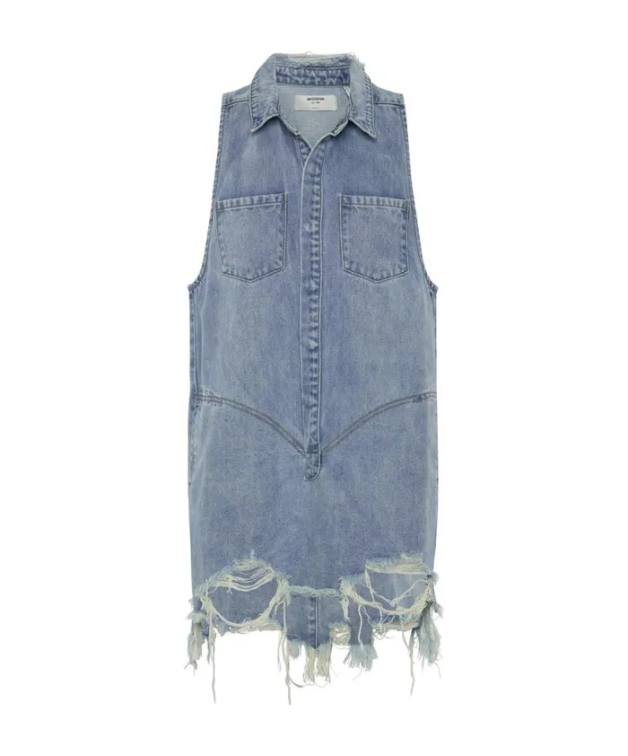 Women One Teaspoon Denim Dresses HENDRIXE BRAXTON DENIM DRESS Women One Teaspoon Denim Dresses HENDRIXE BRAXTON DENIM DRESS