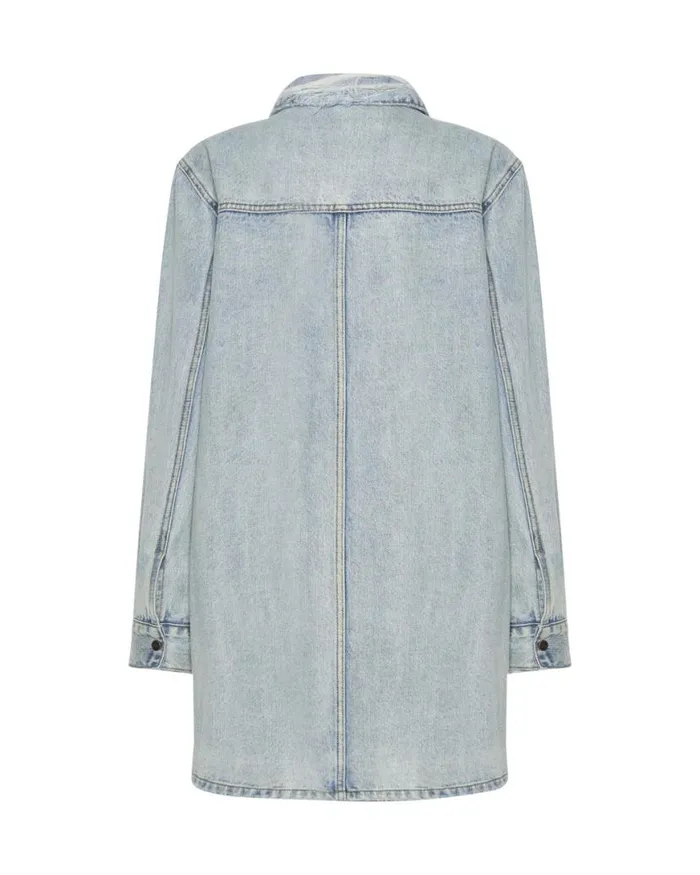 Women One Teaspoon Denim Dresses KANSAS BLUE TRUCKER SHIRT DRESS Women One Teaspoon Denim Dresses KANSAS BLUE TRUCKER SHIRT DRESS