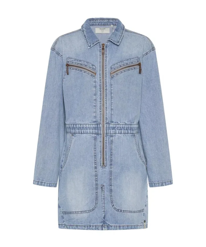 Women One Teaspoon Denim Dresses OCEAN CHAMBRAY OLIVIA DRESS Women One Teaspoon Denim Dresses OCEAN CHAMBRAY OLIVIA DRESS