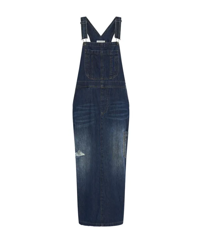 Women One Teaspoon Denim Dresses ROYAL BLUE LONG STANTON ST DRESS Women One Teaspoon Denim Dresses ROYAL BLUE LONG STANTON ST DRESS
