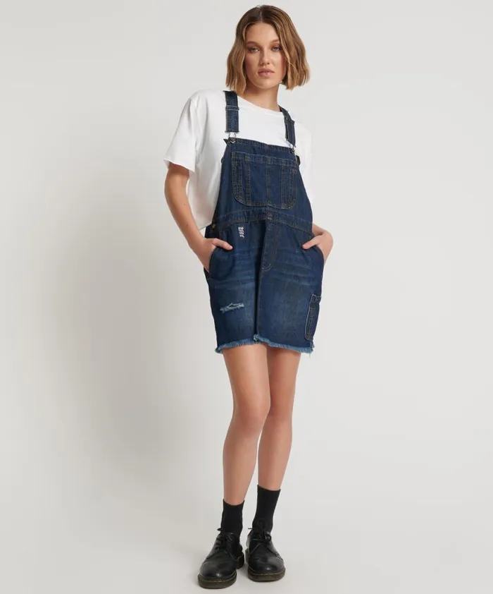 Women One Teaspoon Denim Dresses ROYAL BLUE MINI STANTON ST DRESS