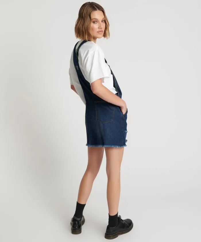 Women One Teaspoon Denim Dresses ROYAL BLUE MINI STANTON ST DRESS Women One Teaspoon Denim Dresses ROYAL BLUE MINI STANTON ST DRESS