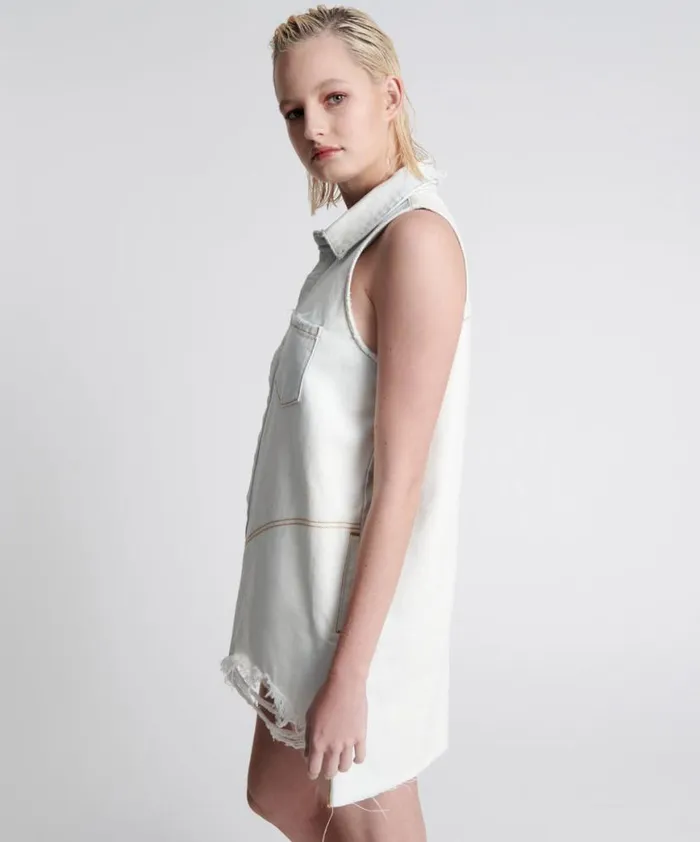 Women One Teaspoon Denim Dresses XANTHE BRAXTON DRESS Women One Teaspoon Denim Dresses XANTHE BRAXTON DRESS