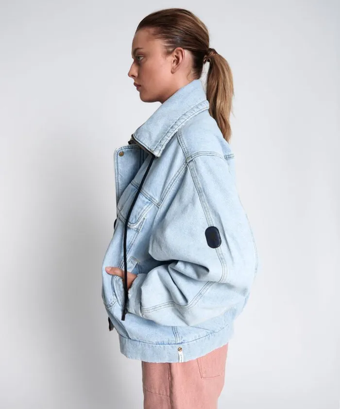 Women One Teaspoon Denim Jackets BEST BLUE DENIM PUFFA JACKET Women One Teaspoon Denim Jackets BEST BLUE DENIM PUFFA JACKET