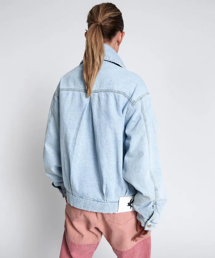 Women One Teaspoon Denim Jackets BEST BLUE DENIM PUFFA JACKET Women One Teaspoon Denim Jackets BEST BLUE DENIM PUFFA JACKET